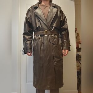 Edge Brown Trench Coat with Classic Design